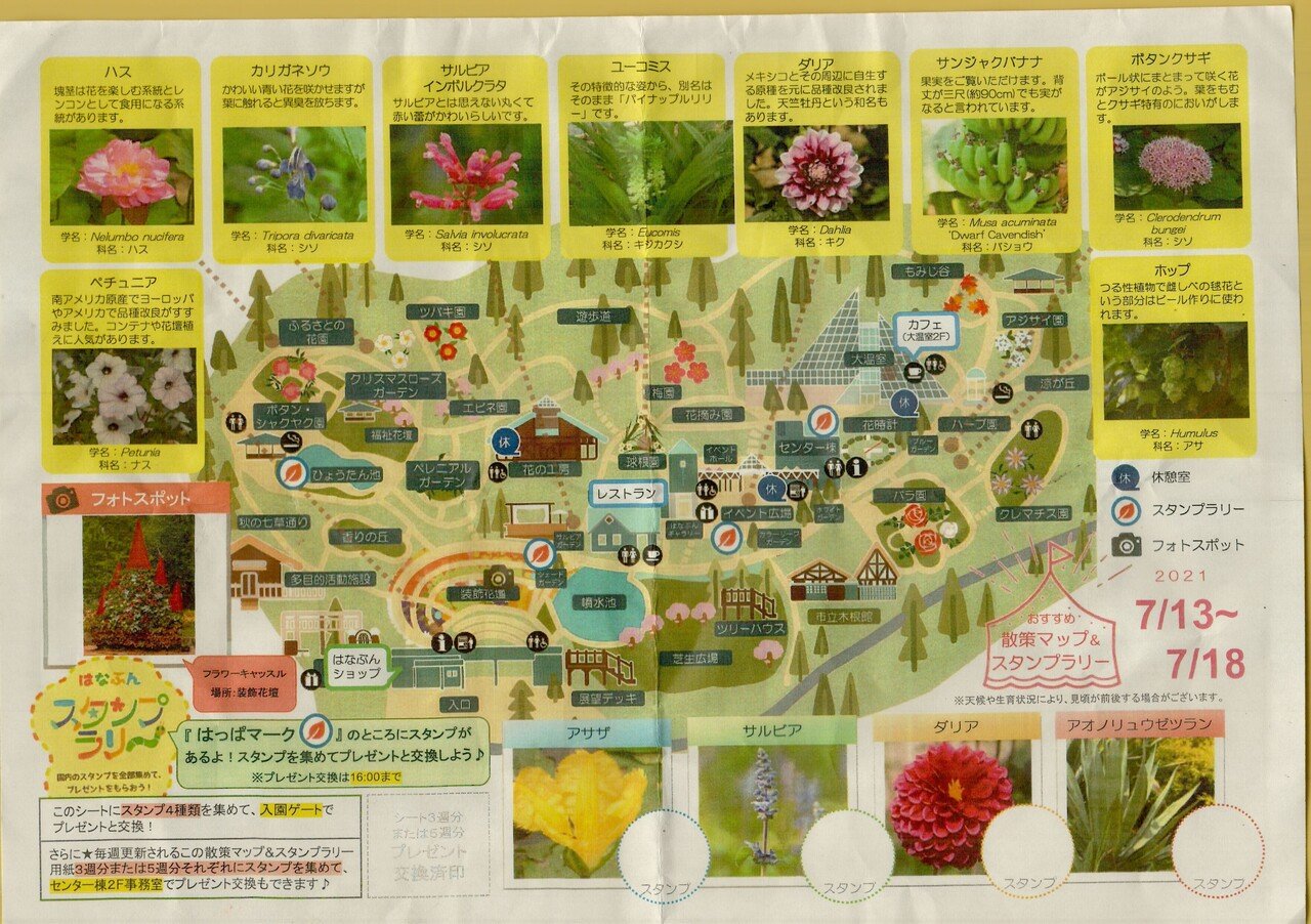 花の文化園のスタンプラリーでもらえるもの 南 奥河内から情報発信 フォロバ100 相互フォロー歓迎 毎日更新 彡 Note