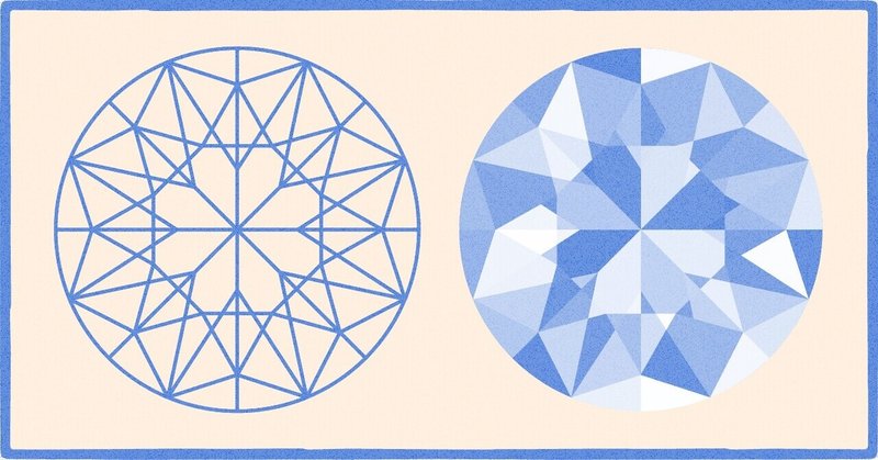ラウンドブリリアントカット ダイヤモンドのつくりかた Adobe Illustrator Tips イラレ職人 コロ Note