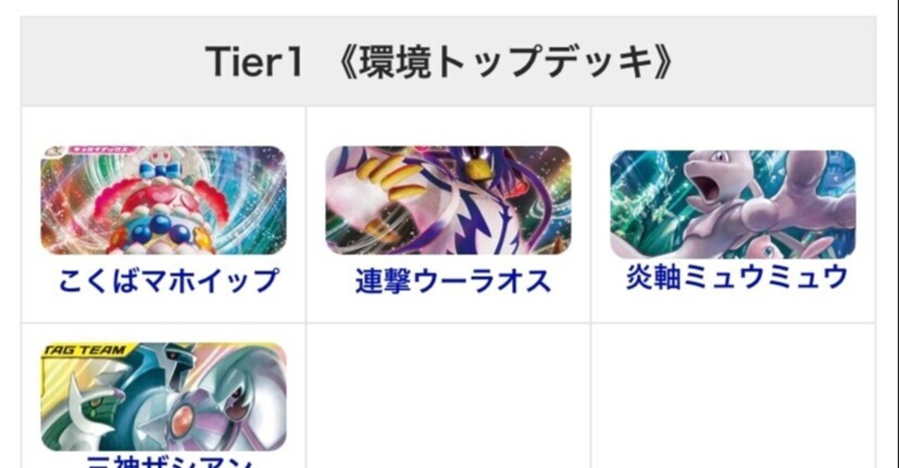 ポケカ環境デッキtier1を更新 カードフリークス Note ポケカ環境デッキtier1を更新 カードフリークス Note