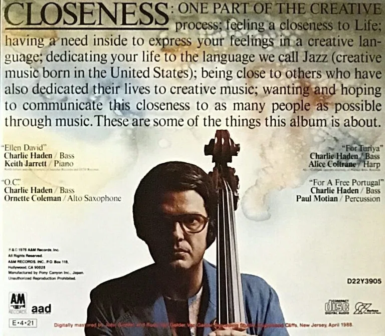Closeness / Charlie Haden｜佐藤達哉