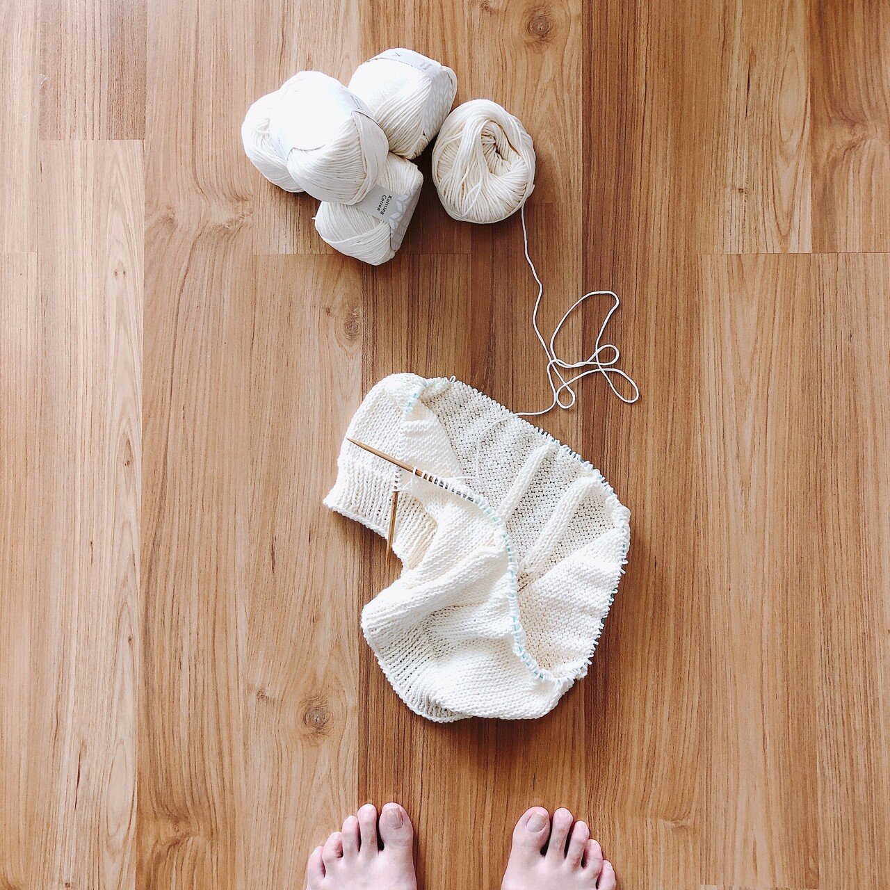 色違いでサマーニットを編む｜ナイロン100%