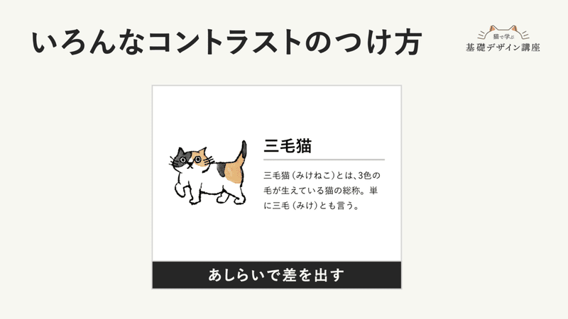 いろんなコントラストの付け方:3-1