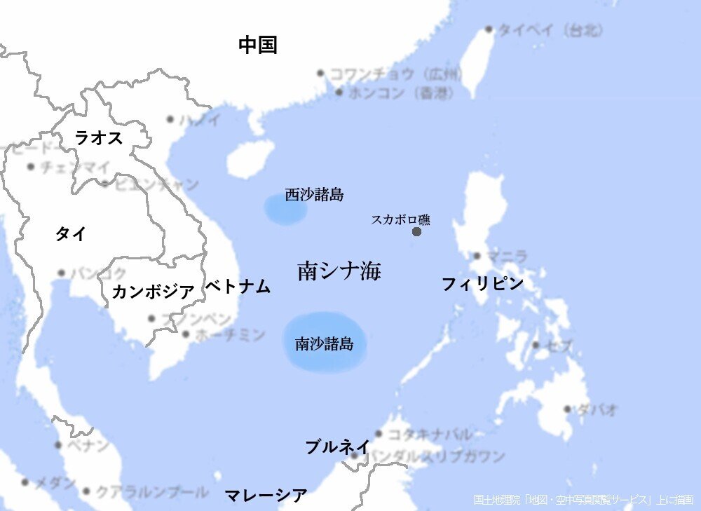 南シナ海ベース地図