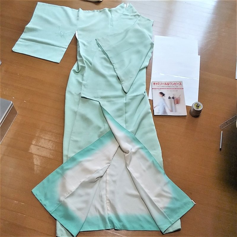 着物リメイク ワンピースpart 2 手作りかばん工房あけ Note