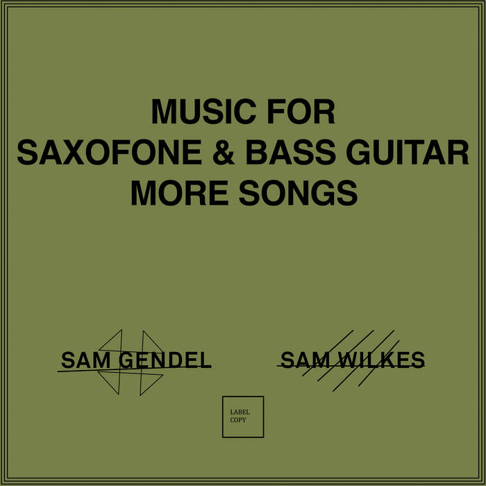 8823 SAM GENDEL / SAM WILKES 2タイトルセット Sam Gendel & Sam Wilkes 『Music For Saxofone And Bass Guitar