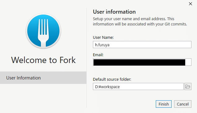 fork_初回起動時の設定画面