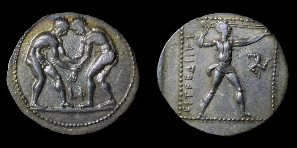 アンティークコインの世界｜古代オリンピックのコイン｜Shelk?