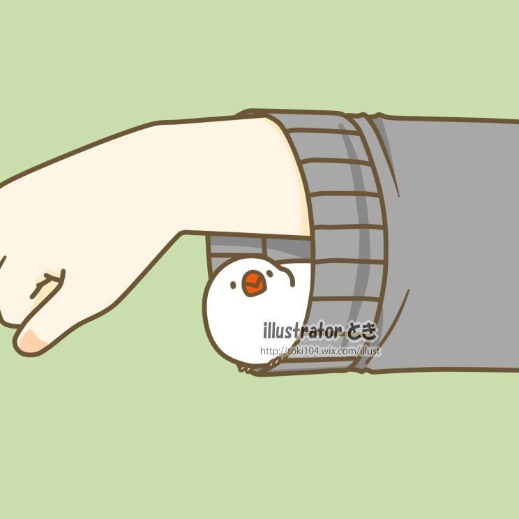 袖口 絵 イラスト イラストレーター 文鳥 一日一絵 キャラクター 1日1枚 1日1絵 お絵描き オリジナルキャラクター 創作 とき 川越で委託イベント参加中 Note