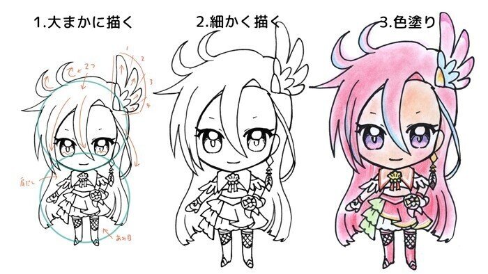 100均画材で簡単 キュアフラミンゴの描き方 ぬりえ配布中 カノカ Note