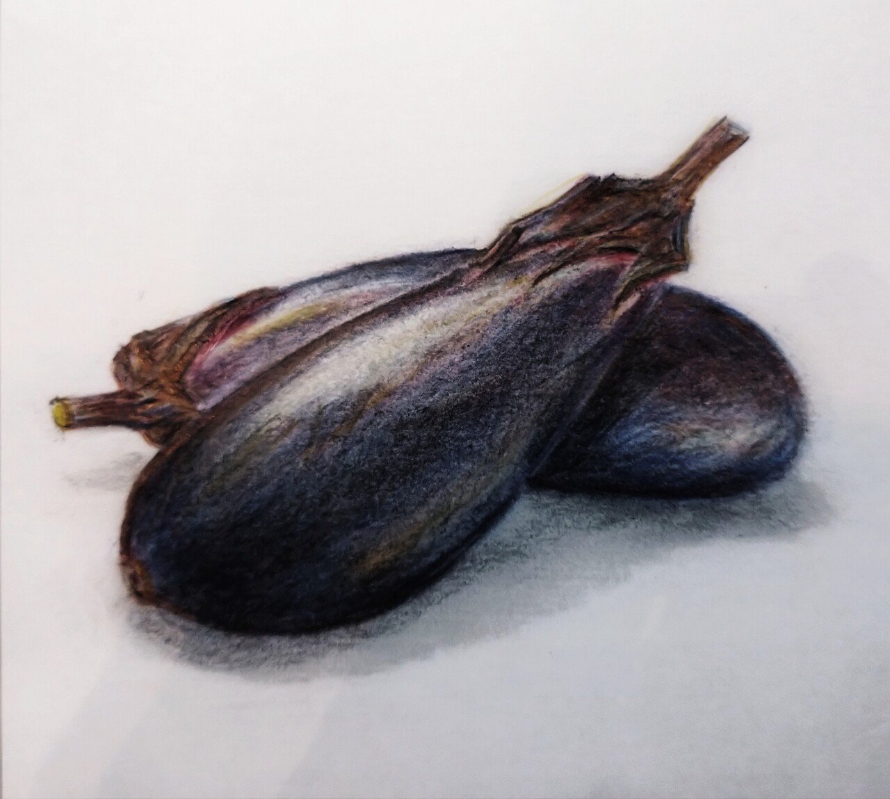 茄子 色鉛筆画 せきぞう Note