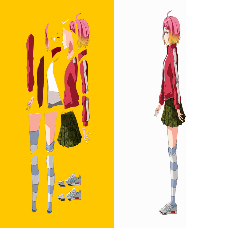 Live2d キャラクターを歩かせてみる ヱノプルギスの夜 こころ動かす者 Note