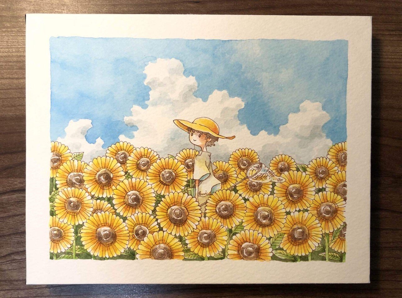 制作過程 】ひまわり｜はた みすず