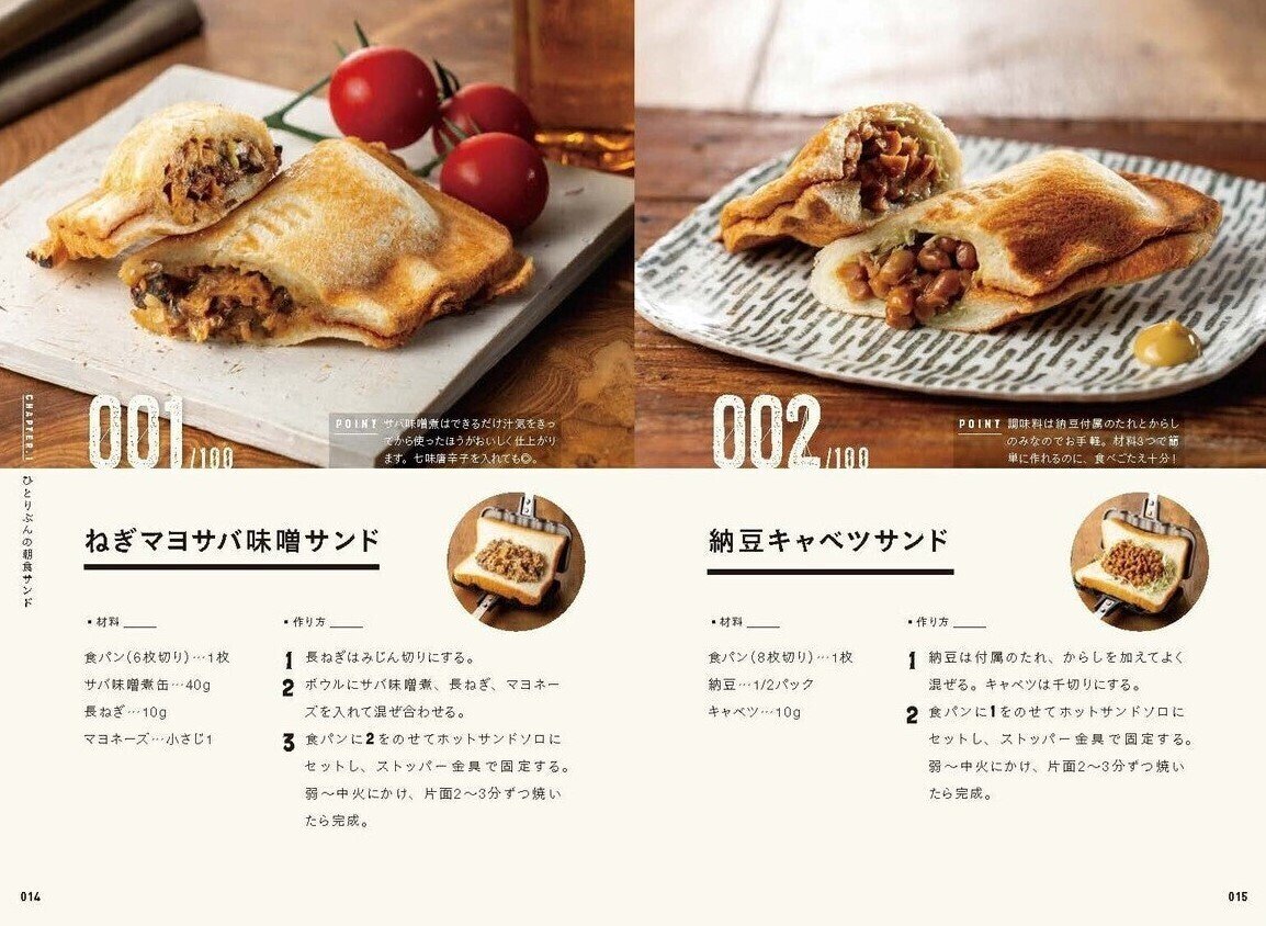 4w1h®ホットサンドソロ公認」☆ひとりぶんのホットサンド 4w1h®ホットサンドソロ公認」☆ひとりぶんのホットサンド