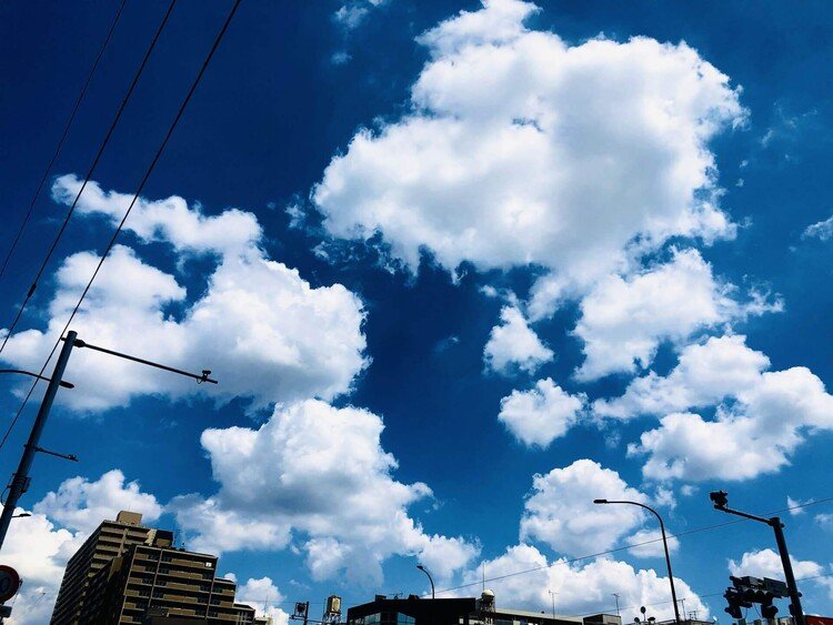 Summery sky and clouds @ my hometown in Tokyo.  #夏　#空　#雲　#写真