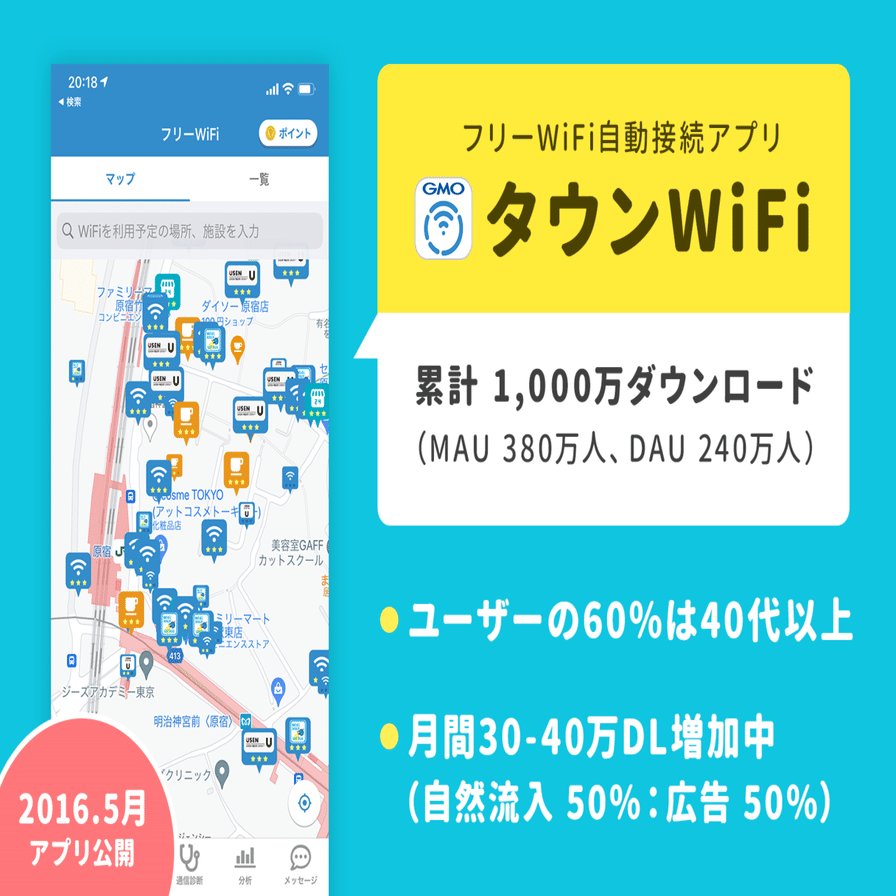 MAU 380万人のWiFiアプリ「タウンWiFi 」が語る「いいモノをつくれば売れる」という幻想のワナと、ユーザー層が変化したことで「勝ちクリエイティブ」が変わった話。｜アプリマーケティング研究所