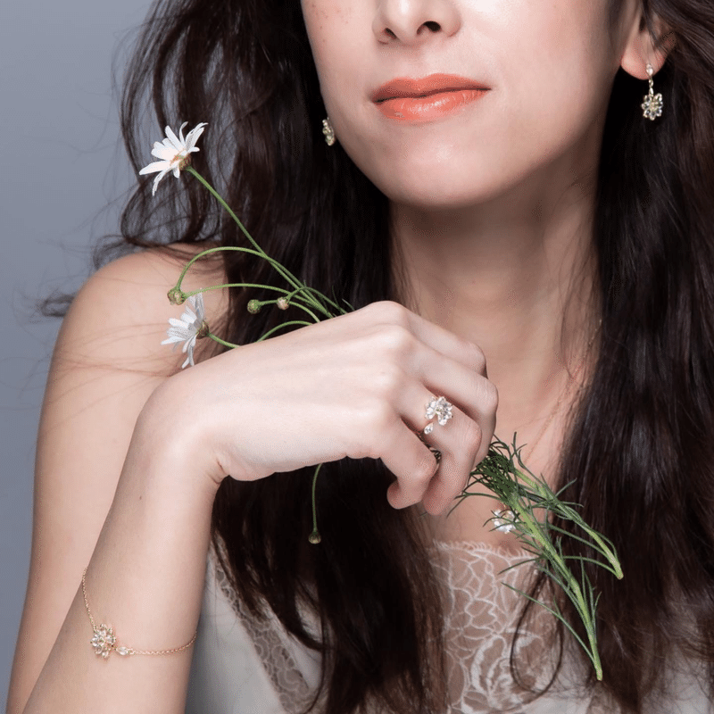 2月誕生花ネックレス K18マーガレットアクセサリー 現役モデルのジュエリー職人が1から生み出すジュエリー 田中妙佳 Note 2月誕生花ネックレス K18マーガレットアクセサリー 現役モデルのジュエリー職人が1から生み出すジュエリー 田中妙佳 Note