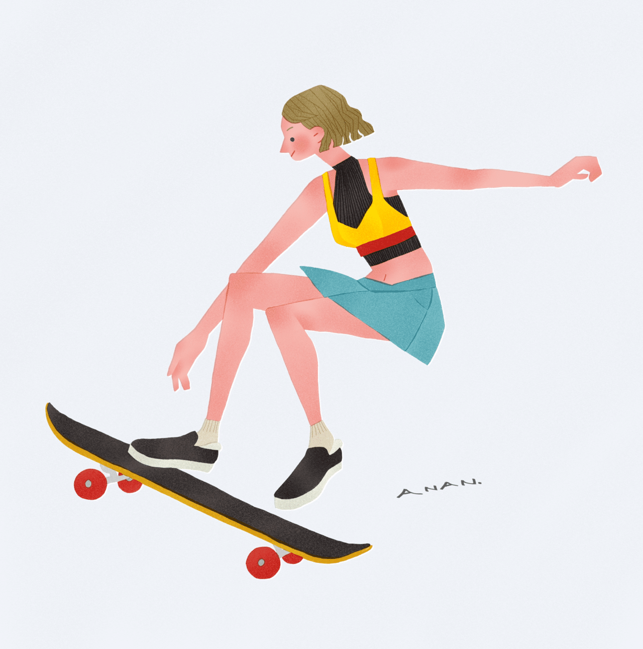 スケボー あなんよーこ イラストレーター Note
