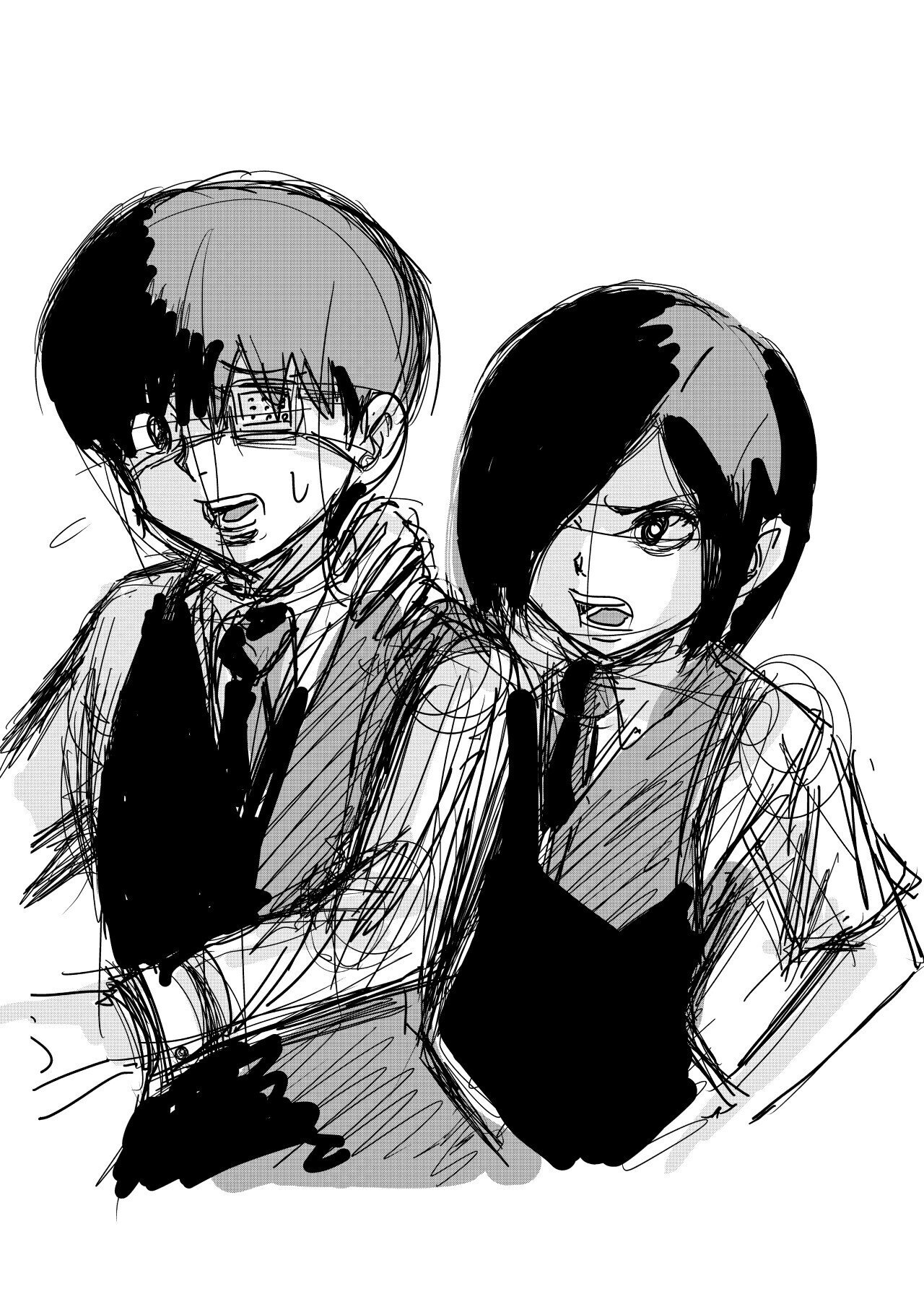 模写もしゃもしゃ 東京喰種 金木とトーカちゃん オサム マンガ家になりたい人 過去のアナログ投稿作品アップ中 Note