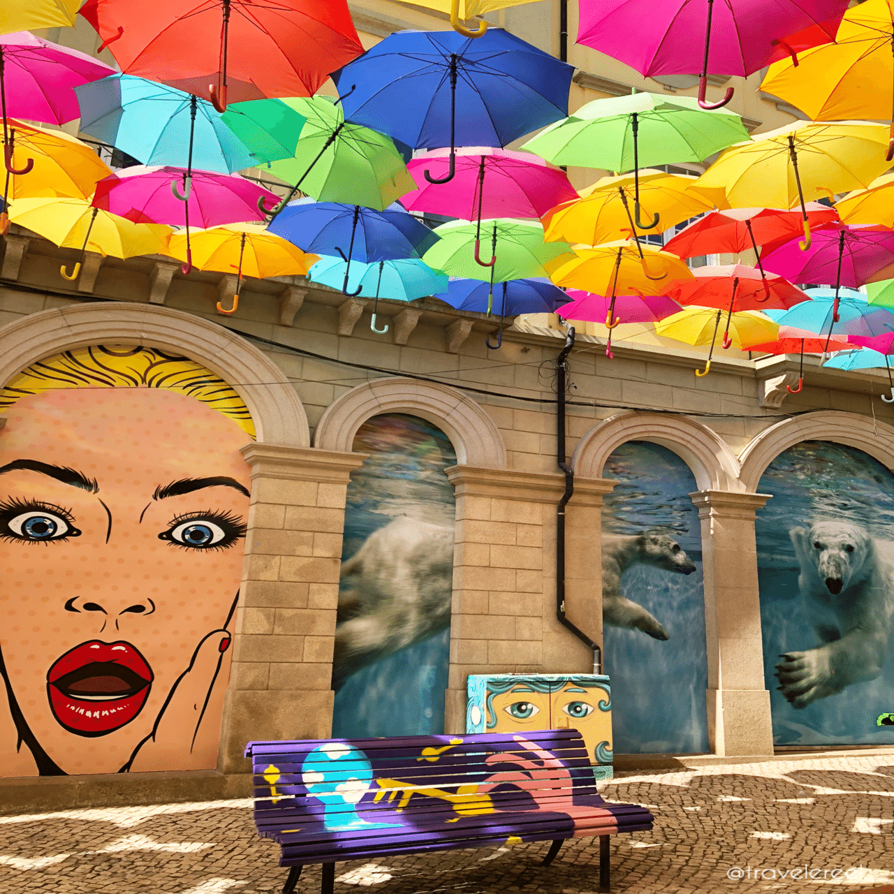 アゲダ　アンブレラフェスタ 1コマ海外旅行】#24 近年注目の田舎町アゲダのアートフェスティバル in