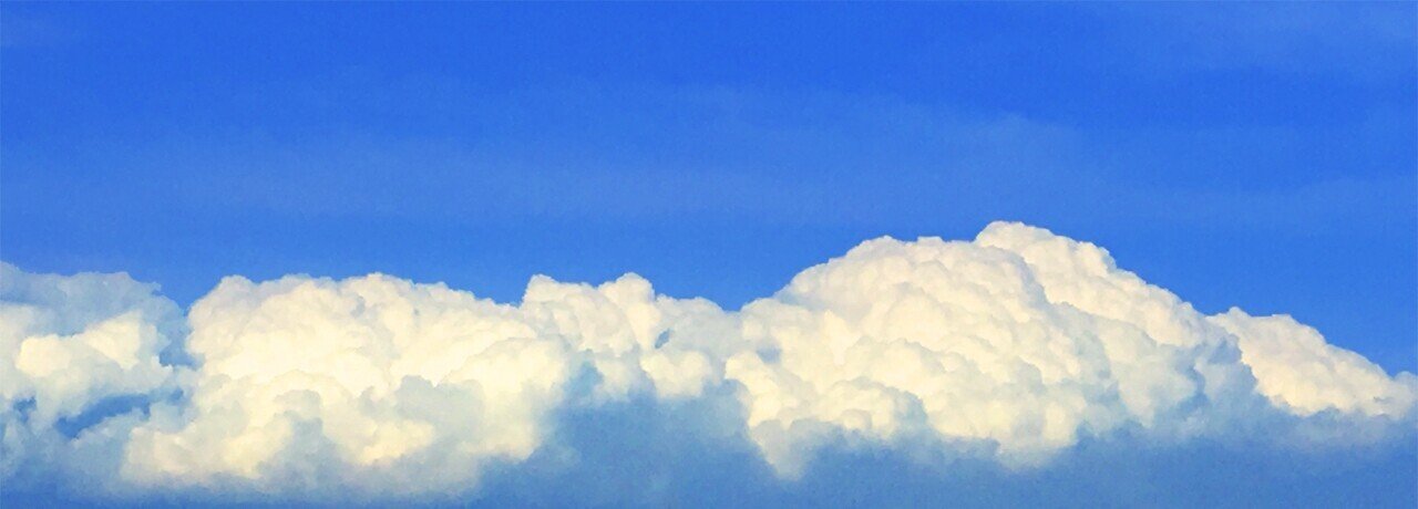 夏空とモコモコな雲｜4009_water