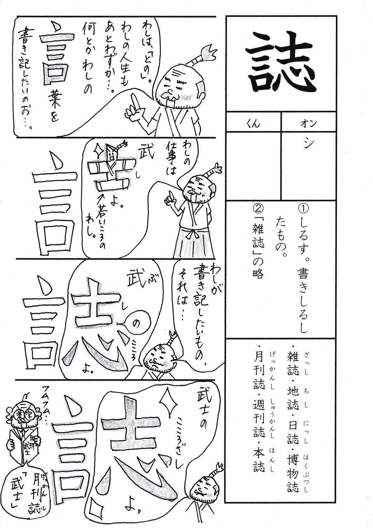 なるほど 漢字 誌 を覚える 四コマ漫画 Sun Sunny D01 Note