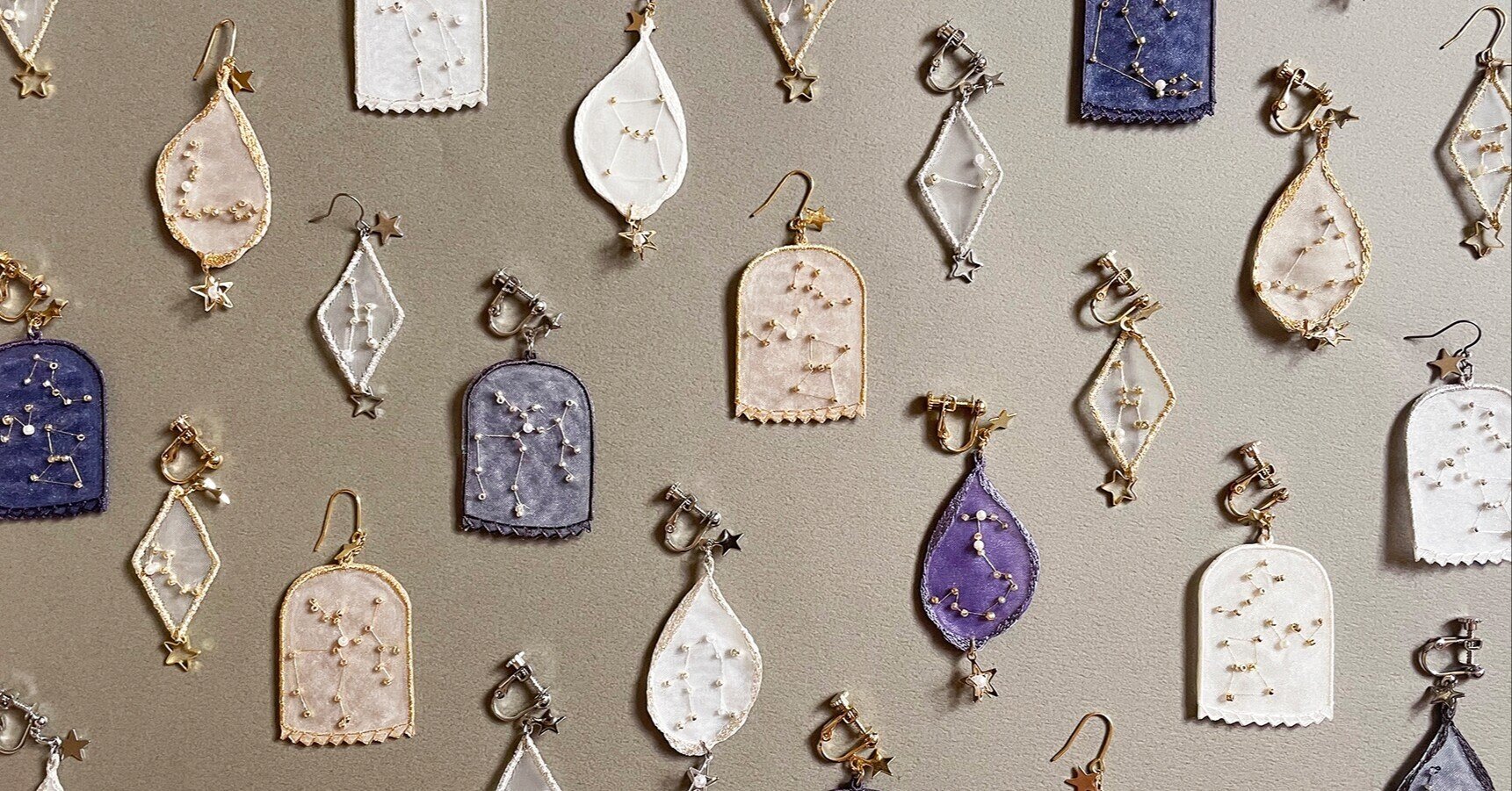 いつまでも縫い続けたい夜空の物語 12星座の刺繍アクセサリー 刺繍作家 Patterieのnote Note いつまでも縫い続けたい夜空の物語 12星座の刺繍アクセサリー 刺繍作家 Patterieのnote Note