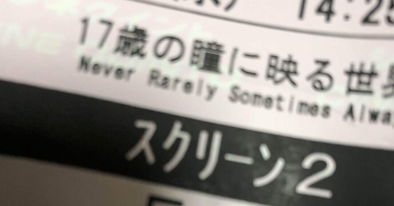 17歳が泳ぐ沼　～映画『Never Rarely Sometimes Always』～