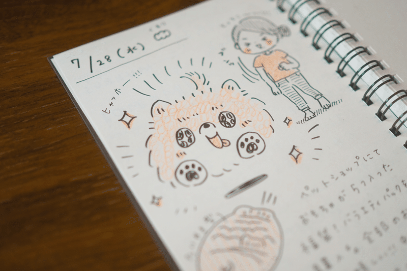 こいぬのための絵日記手帳を作りました しろくまななみん Note