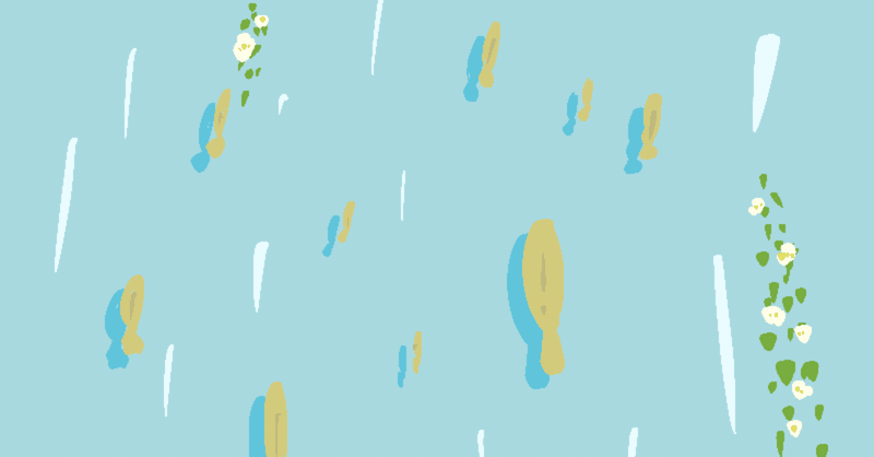 今日のイラスト「川の中のおよぐ魚」描きました