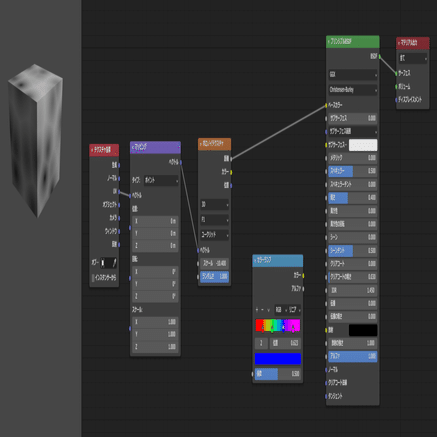 Blender シェーダーにグラデーションを適用する Yugaki Note