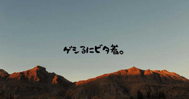ゲシるにビタ着。