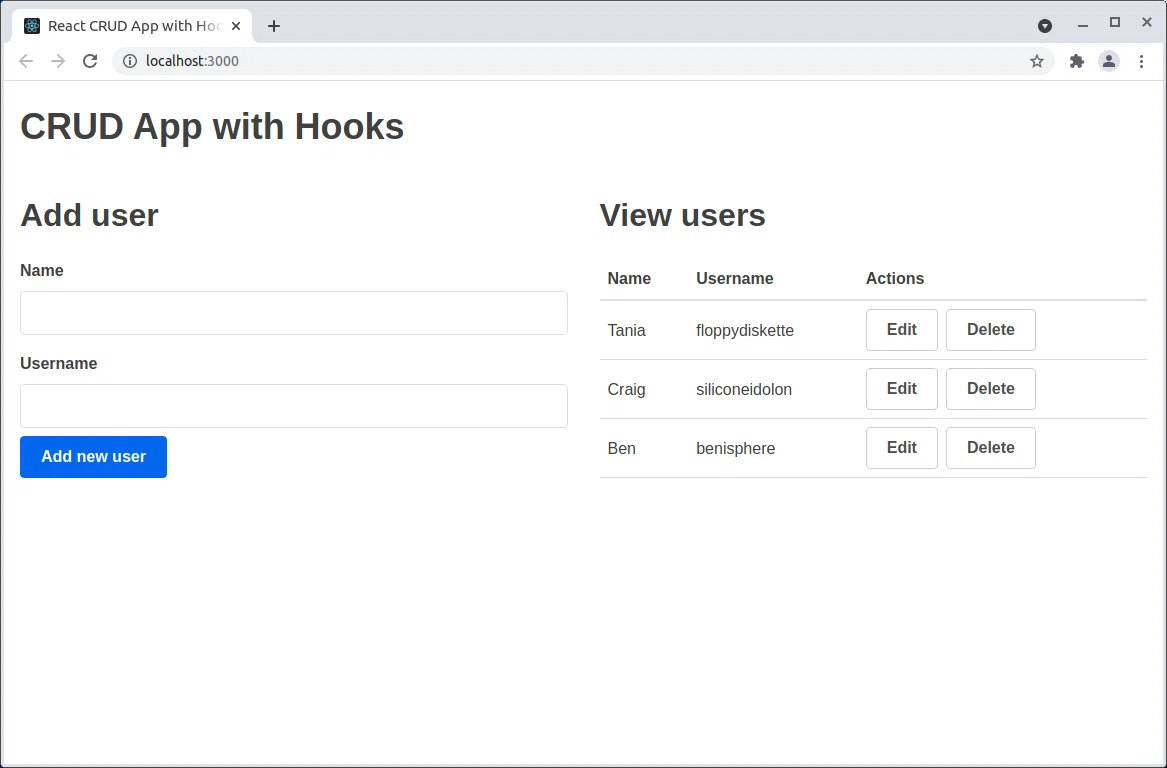 おすすめチュートリアルの紹介④ Build a CRUD App in React with Hooks｜kenpapa