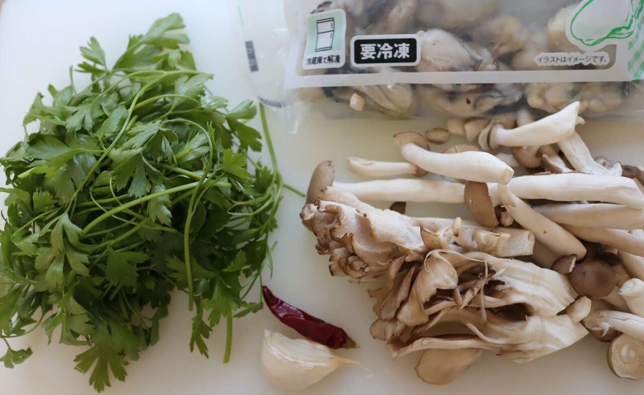 蒸し牡蠣とイタリアンパセリ の冷製ペペロンチーノ ホットクックレシピno 103 グローバルこうちゃん Note