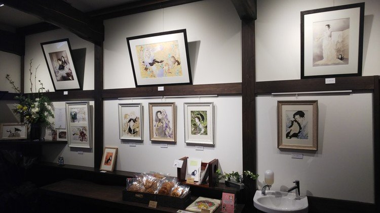 2月22日。川越のgallery&cafe平蔵さんに行ってきました。大好きな波津先生の原画展。遠目からの写真はOKとのことで、撮らせていただきました。