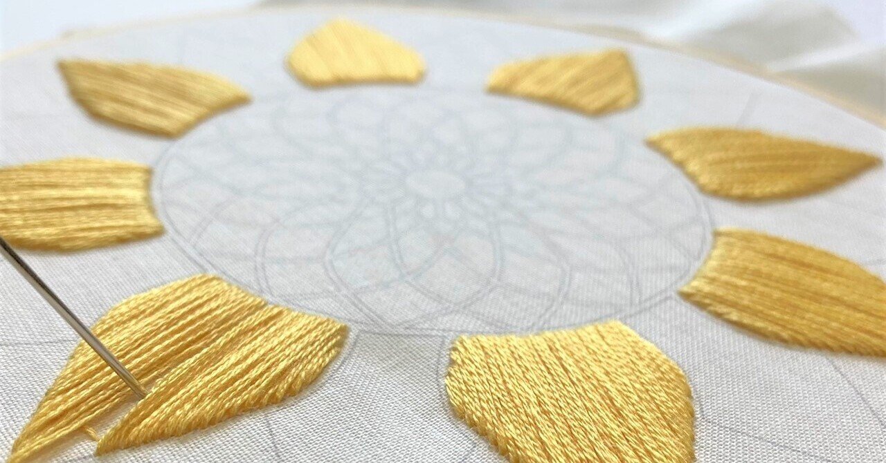 艶々のサテンステッチ｜はなこまち/刺繍作家