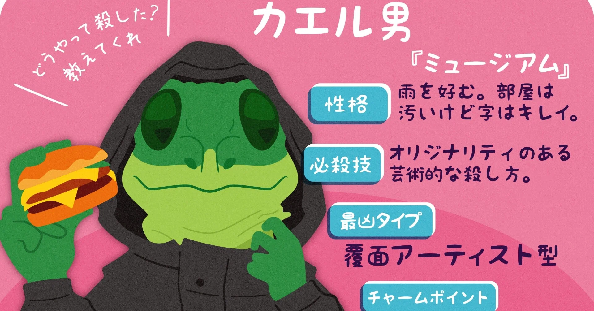覆面アーティスト型 カエル男 ミュージアム 最凶ヴィラン フクイヒロシ 映画垢 Note
