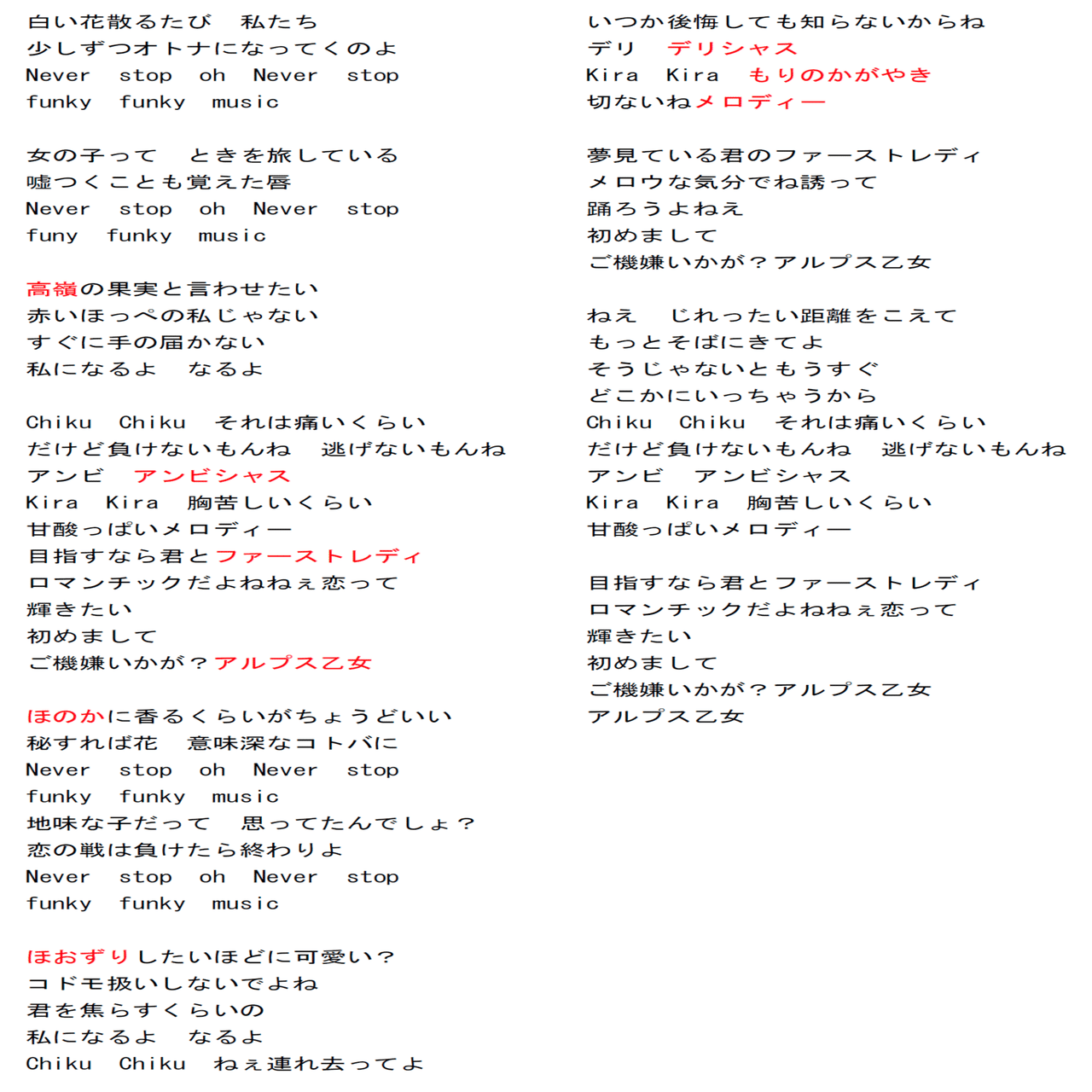 来週は アルプスおとめの新曲発売ですよ J M じゃむ Note