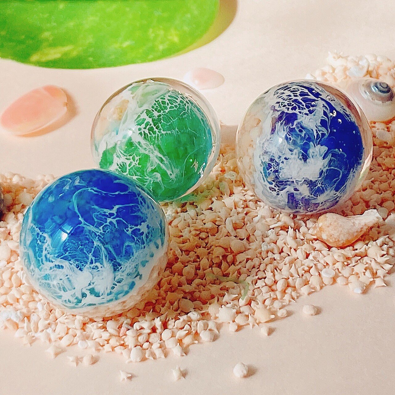 新作レジン海玉・つまめる夏｜ハートビート/HEARTBEAT(波跳音)