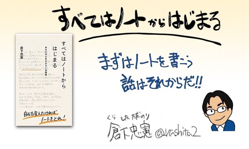 ノートはチートである すべてはノートからはじまる 01 倉下忠憲 Note ノートはチートである すべてはノートからはじまる 01 倉下忠憲 Note