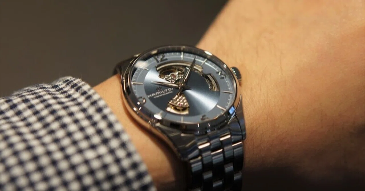 ジャズマスター オープンハート42MM アイスブルー｜福岡天賞堂 