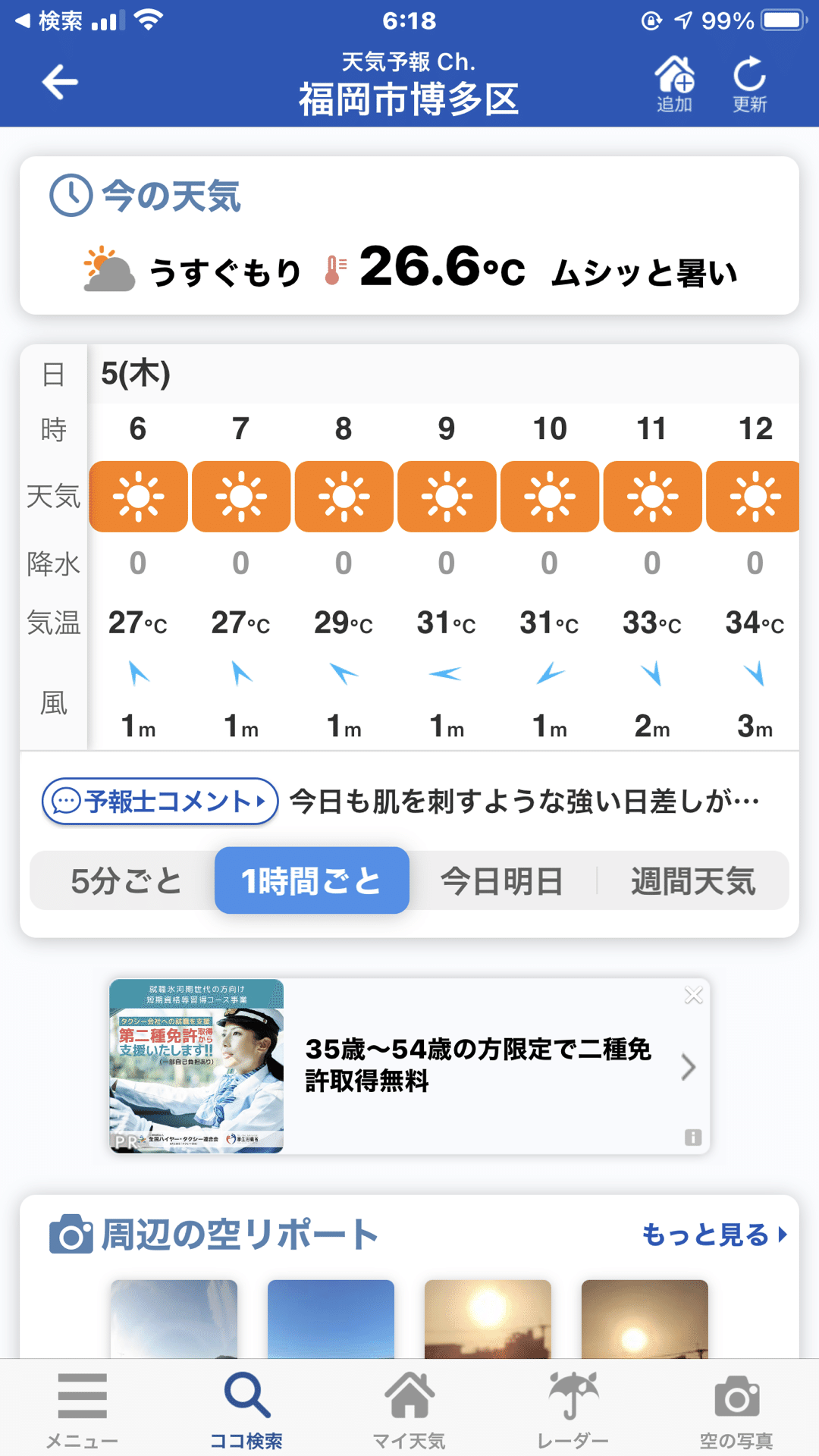 博多の天気予報 8月5日 水野立郎 Note