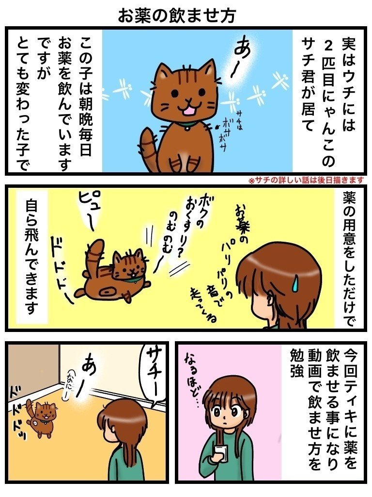 薬の飲薬ませ方 めこたん 漫画 イラスト Note