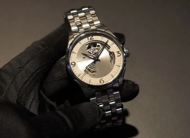 【週末限定】美品　シャンパンゴールド　ハミルトン　ジャズマスター ハミルトン ジャズマスター オープンハート42MM シャンパンゴールド