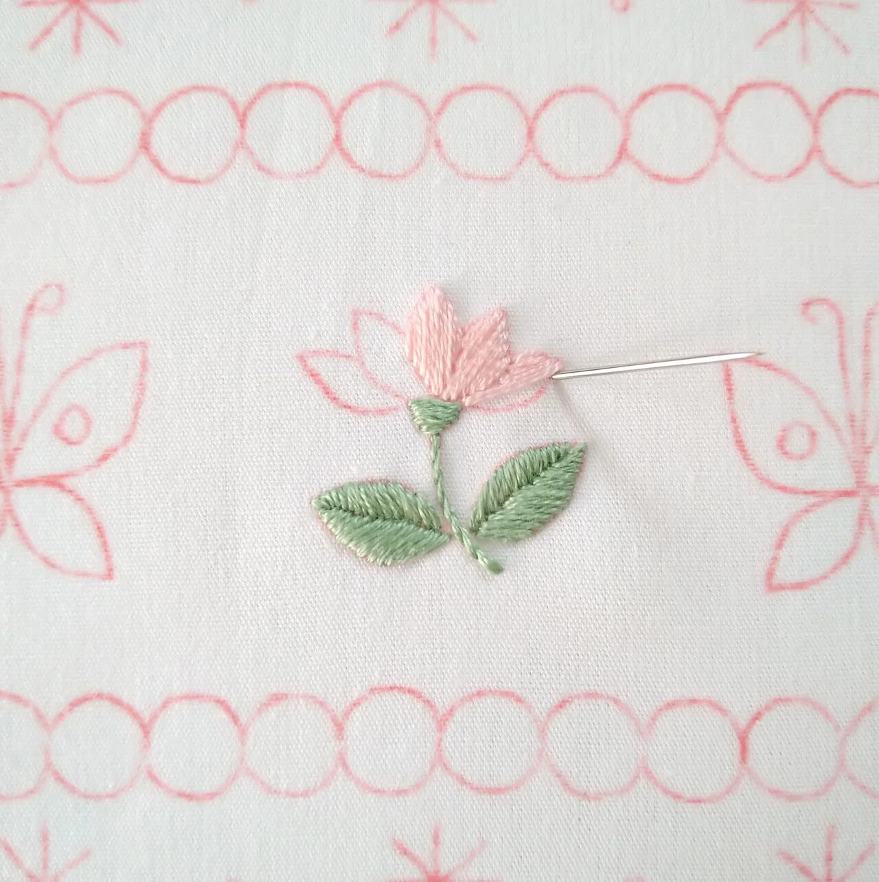 Flower and Butterfly Embroidery Patterns to Enjoy with Two Colors of ...