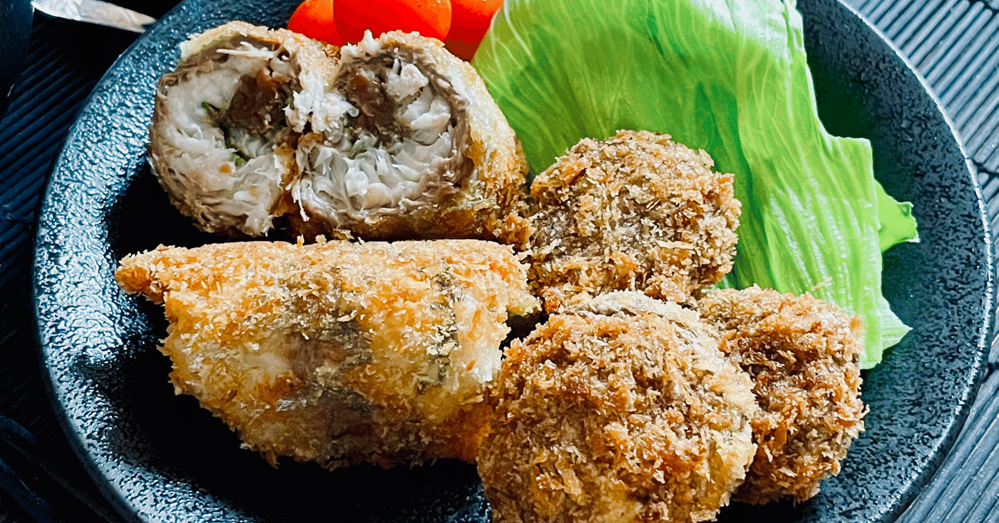 アジの梅しそロールフライ As Note