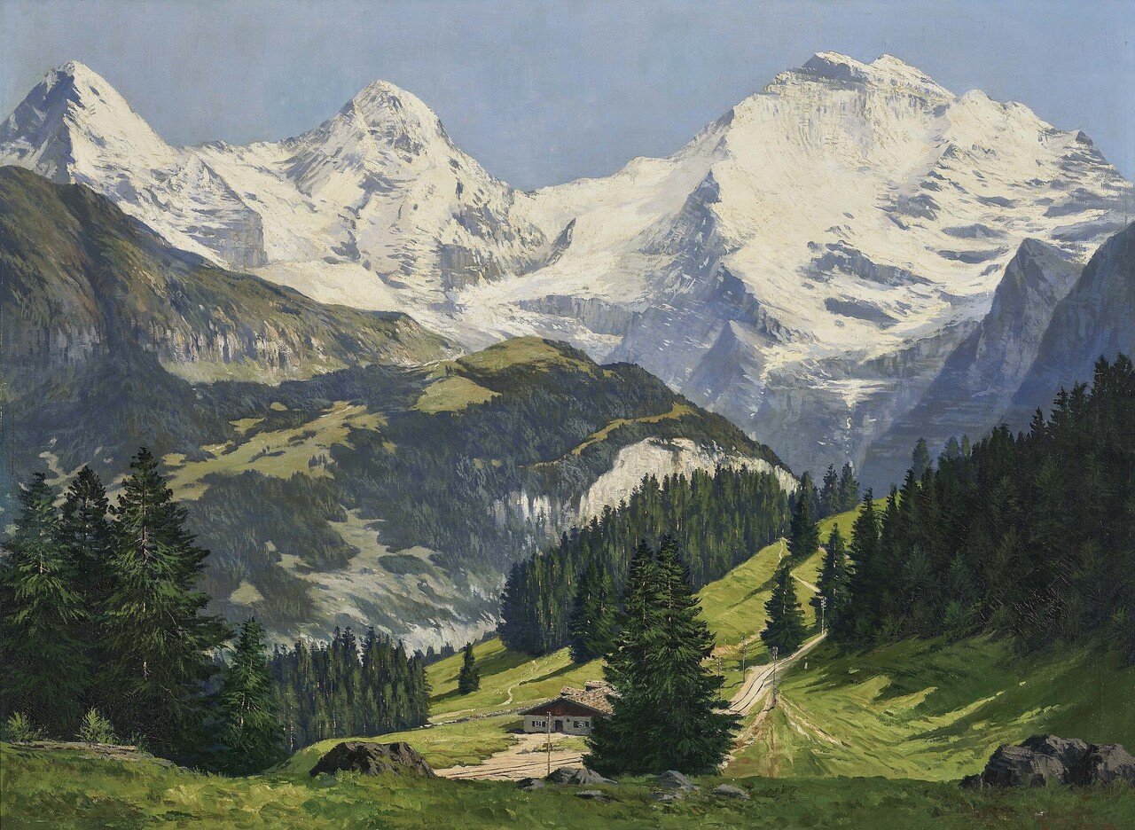 百年ﾆｭｰｽ】1921(大正10)3月22日(火) 山岳画家ETコンプトン(Edward