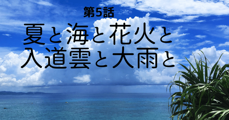 第5話 夏と海と花火と入道雲と大雨と N Stの毎日日記 Note