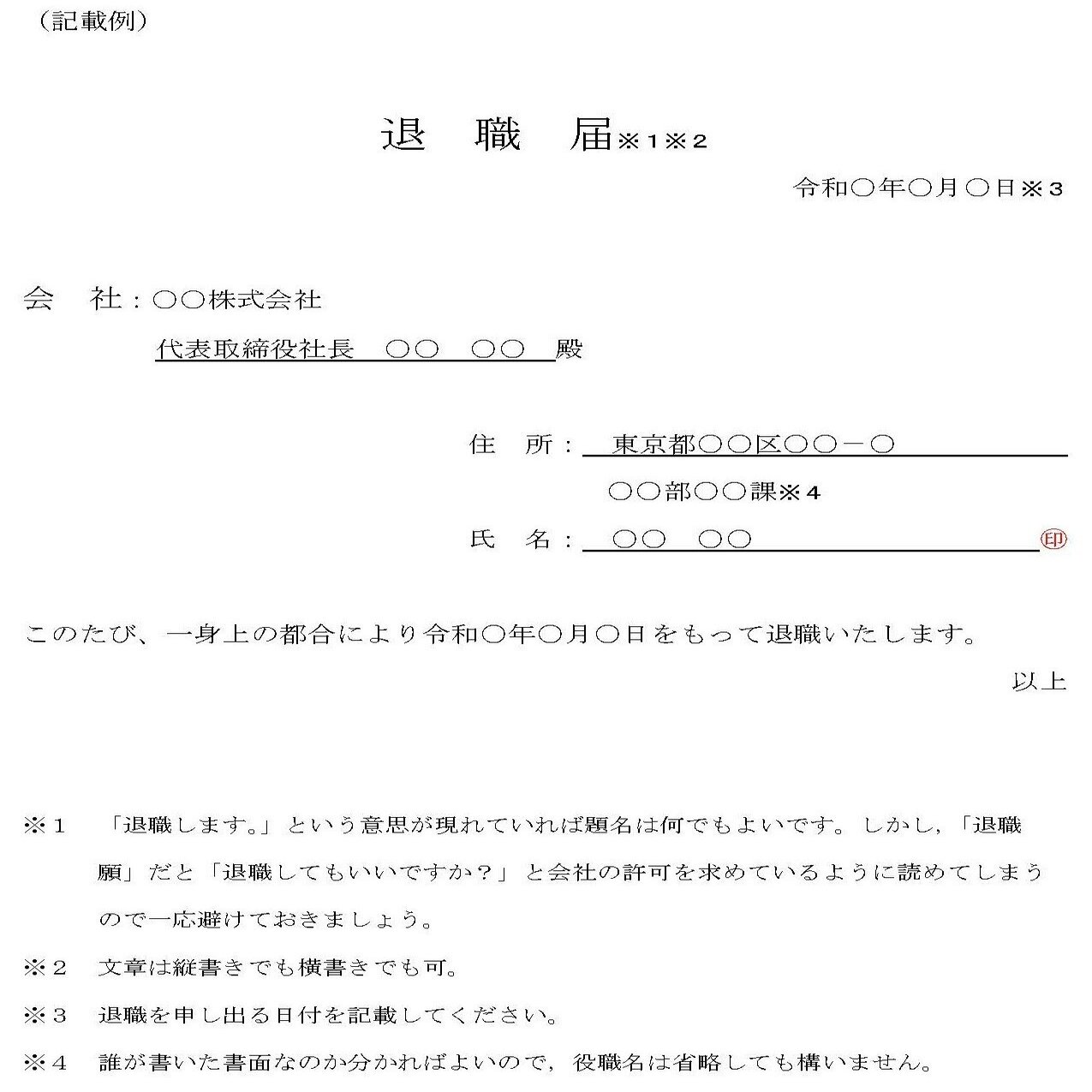 会社の辞め方 退職届の書式 弁護士高橋和久 林法律事務所 埼玉弁護士会 Note