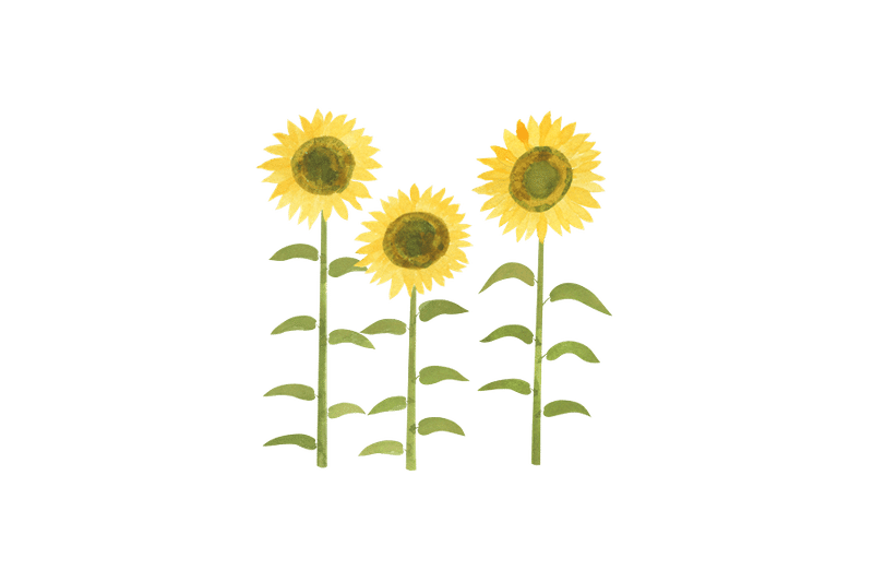 ひまわり のイラスト素材 あや あしあと手帳２ Note