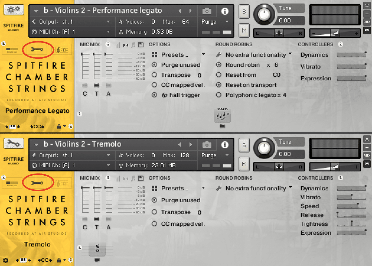 Spitfire Audio「Spitfire Chamber Strings」の奏法をLogicの